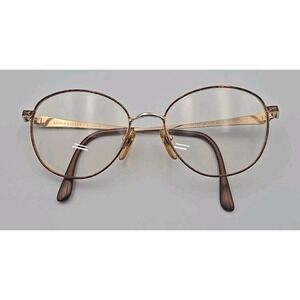 LAURA ASHLEY Caroline Eyeglasses Sahara Metal Round Frame Japan 140 Frames‎ Only